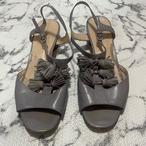 Nine West Grey Tassel Sandals- Size 10.5